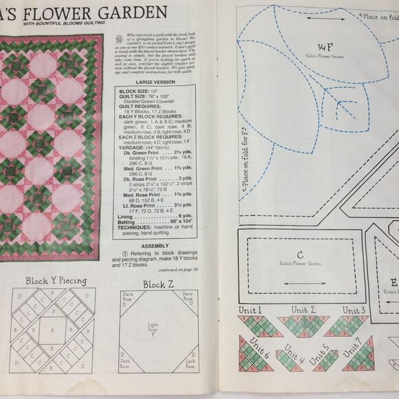 Vintage Quiltmaker Spring Summer 1983 Pattern Magazine Victoria Log Cabin & More - Picture 5 of 11